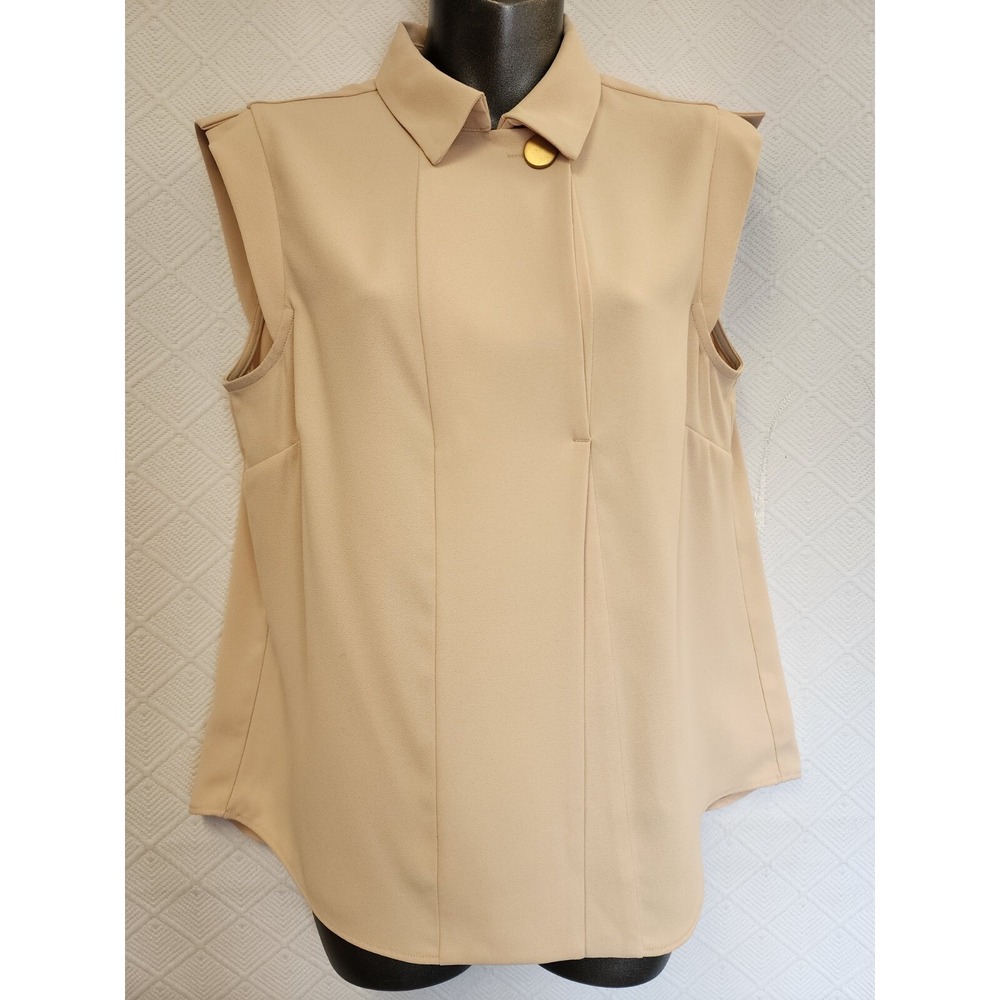 ARGENT 12 NEW Capped Sleeve Minimalist Blouse $250